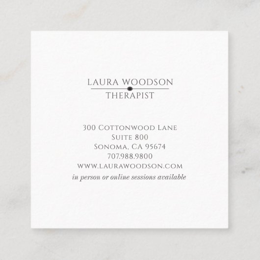 Visitenkarte für abstrakte Wasserfarben (Rückseite)