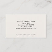 Visitenkarte für abstrakte Wasserfarben (Rückseite)