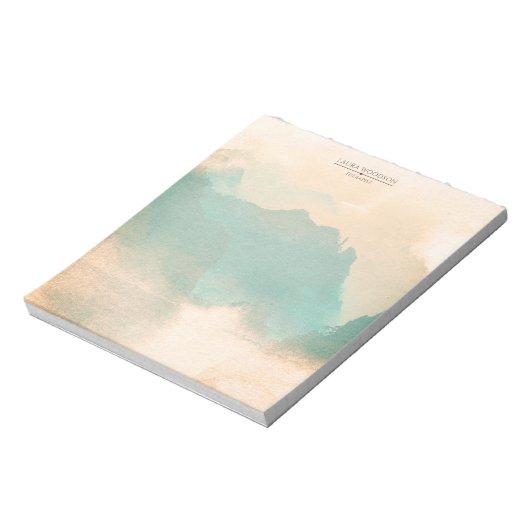 Visitenkarte für abstrakte Wasserfarben Notizblock (Rotiert)