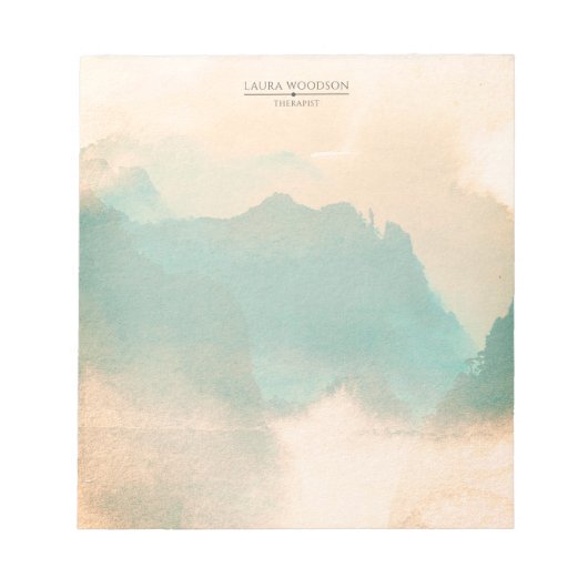 Visitenkarte für abstrakte Wasserfarben Notizblock (Vorderseite)