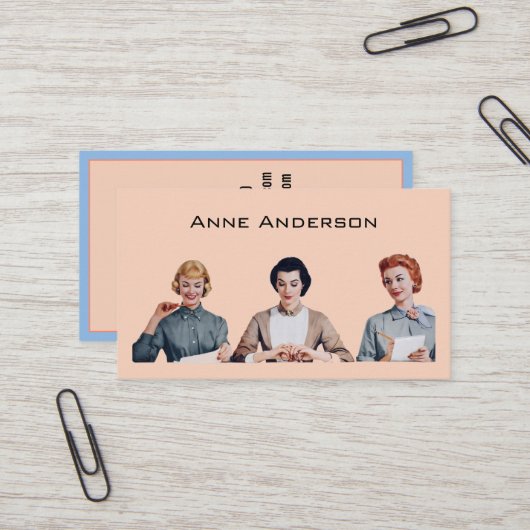 Visitenkarte für administrative Assistentin (Vorderseite/Rückseite Beispiel)