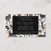 Visitenkarte für afrikanische Stammtiere (Rückseite)