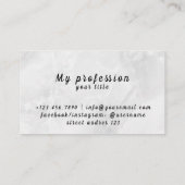 Visitenkarte für Ananas (Rückseite)