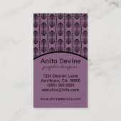 Visitenkarte für antike Bögen, Lavendel (Rückseite)