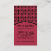 Visitenkarte für antike Bögen, rosa (Rückseite)