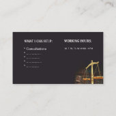 Visitenkarte für Anwalt, Anwalt, Rechtsanwalt (Rückseite)