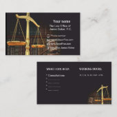 Visitenkarte für Anwalt, Anwalt, Rechtsanwalt (Vorne/Hinten)