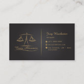 Visitenkarte für Anwälte (Rückseite)