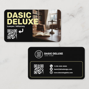 Visitenkarte für Anwälte mit Logo und QR-Code