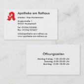 Visitenkarte für Apotheken (Vorne/Hinten)