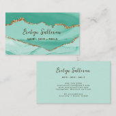 Visitenkarte für Aqua und Gold (Vorne/Hinten)