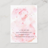 Visitenkarte für Aquarellbilder (Rückseite)