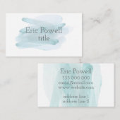 Visitenkarte für Aquarellblau (Vorne/Hinten)