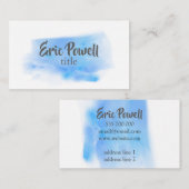Visitenkarte für Aquarellblau (Vorne/Hinten)