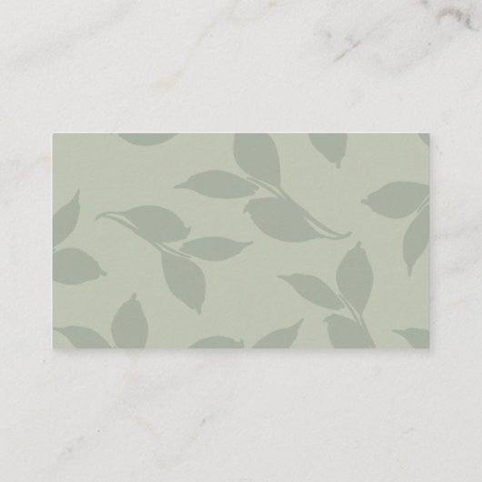 Visitenkarte für Aquarellblumen (Rückseite)