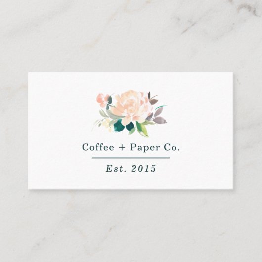 Visitenkarte für Aquarellblumen (Vorderseite)