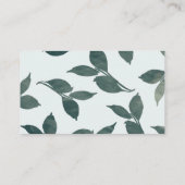 Visitenkarte für Aquarellblumen (Rückseite)