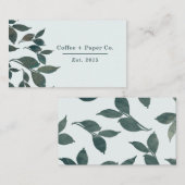 Visitenkarte für Aquarellblumen (Vorne/Hinten)