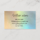 Visitenkarte für Aquarellfarben (Rückseite)