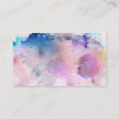 Visitenkarte für Aquarellfarben (Rückseite)