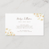 Visitenkarte für Aquarellfarben Wildblumen (Rückseite)