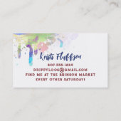 Visitenkarte für Aquarellhaken (Rückseite)