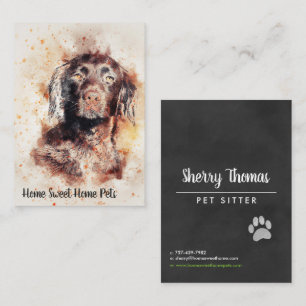 Visitenkarte für Aquarellhunde