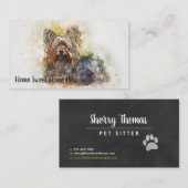 Visitenkarte für Aquarellhunde (Vorne/Hinten)