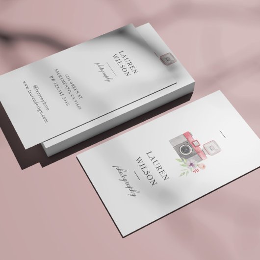 Visitenkarte für Aquarellkamera