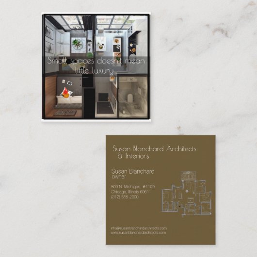 Visitenkarte für Architekten und Designer (Vorne/Hinten)