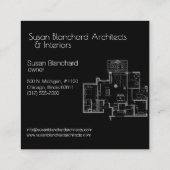 Visitenkarte für Architekten und Innenarchitekten (Rückseite)