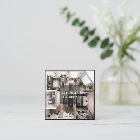 Visitenkarte für Architekten und Innenarchitekten (Stehend Vorderseite)