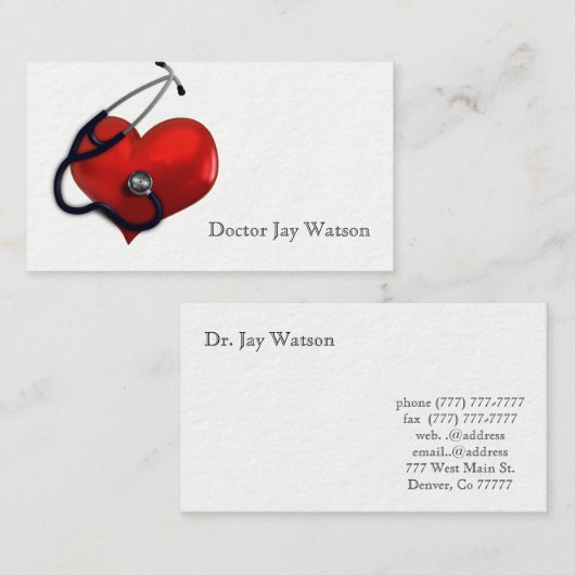 Visitenkarte für Ärzte (Vorne/Hinten)