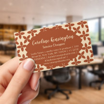 Visitenkarte für ästhetische Innenarchitekten
