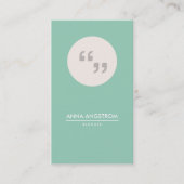 Visitenkarte für Autor oder Blogger (Vorderseite)