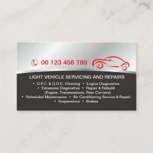 Visitenkarte für Autoservices