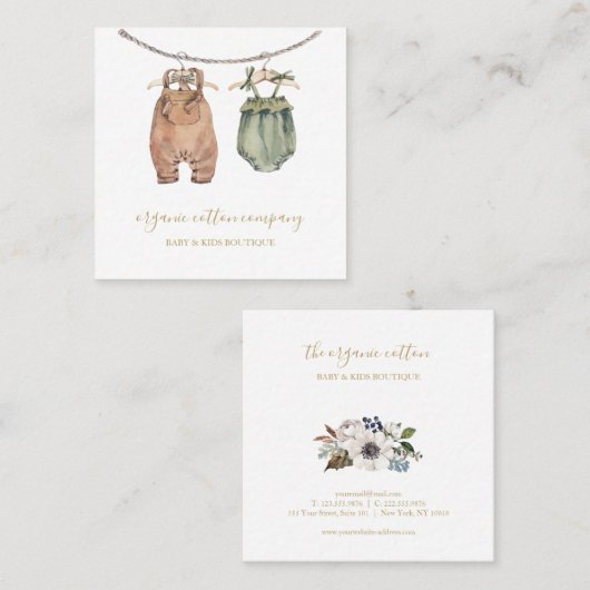 Visitenkarte für Baby- und Kinderkleidung (Vorne/Hinten)