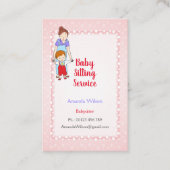 Visitenkarte für Babysitter und Kinderbetreuung (Vorderseite)