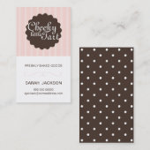 Visitenkarte für Bäckerei/selbst gemachte (Vorne/Hinten)