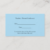 Visitenkarte für Baumlehrer lernen Terminkarte (Rückseite)