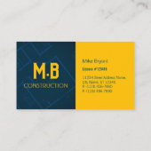 Visitenkarte für Bauunternehmer (Rückseite)