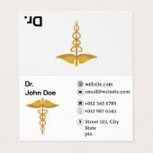 Visitenkarte für berufliche Ärzte Visitenkarten (Außenseite Aufgefaltet)