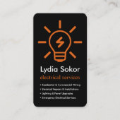 Visitenkarte für berufliche Elektrodienstleistunge (Vorderseite)