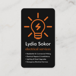 Visitenkarte für berufliche Elektrodienstleistunge