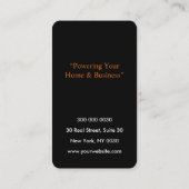 Visitenkarte für berufliche Elektrodienstleistunge (Rückseite)