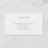 Visitenkarte für berufliche Zahnärzte (Rückseite)