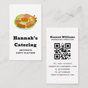 Visitenkarte für Black & White Catering