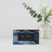 Visitenkarte für Blau und Gold (Stehend Vorderseite)