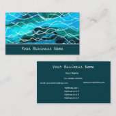 Visitenkarte für blaue, grüne, weiße Wave (Vorne/Hinten)