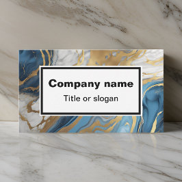 Visitenkarte für blaues Gold und weißes Marmor
